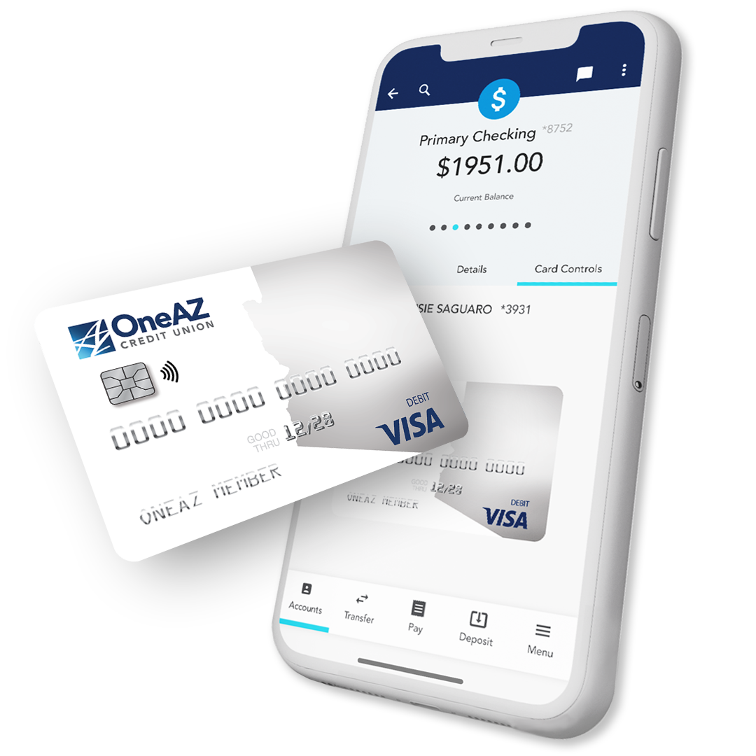 Oneaz Debit Card and OneAZ Mobile Banking app