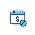 no monthly fees icon